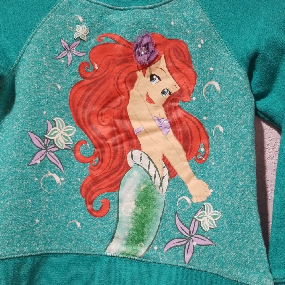 Little Mermaid Toddler Girl Sweatshirt - Picture 2 of 4
